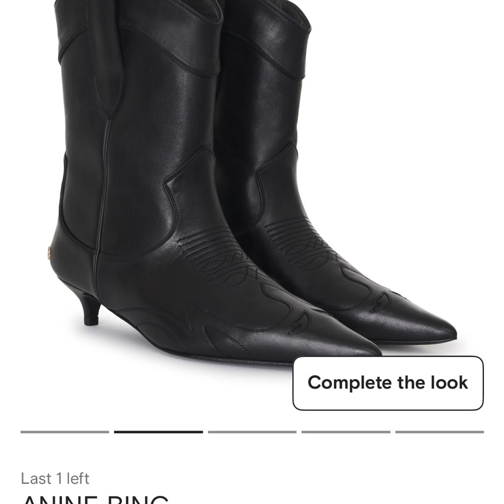 Anine Bing Black Western Ankle Booties